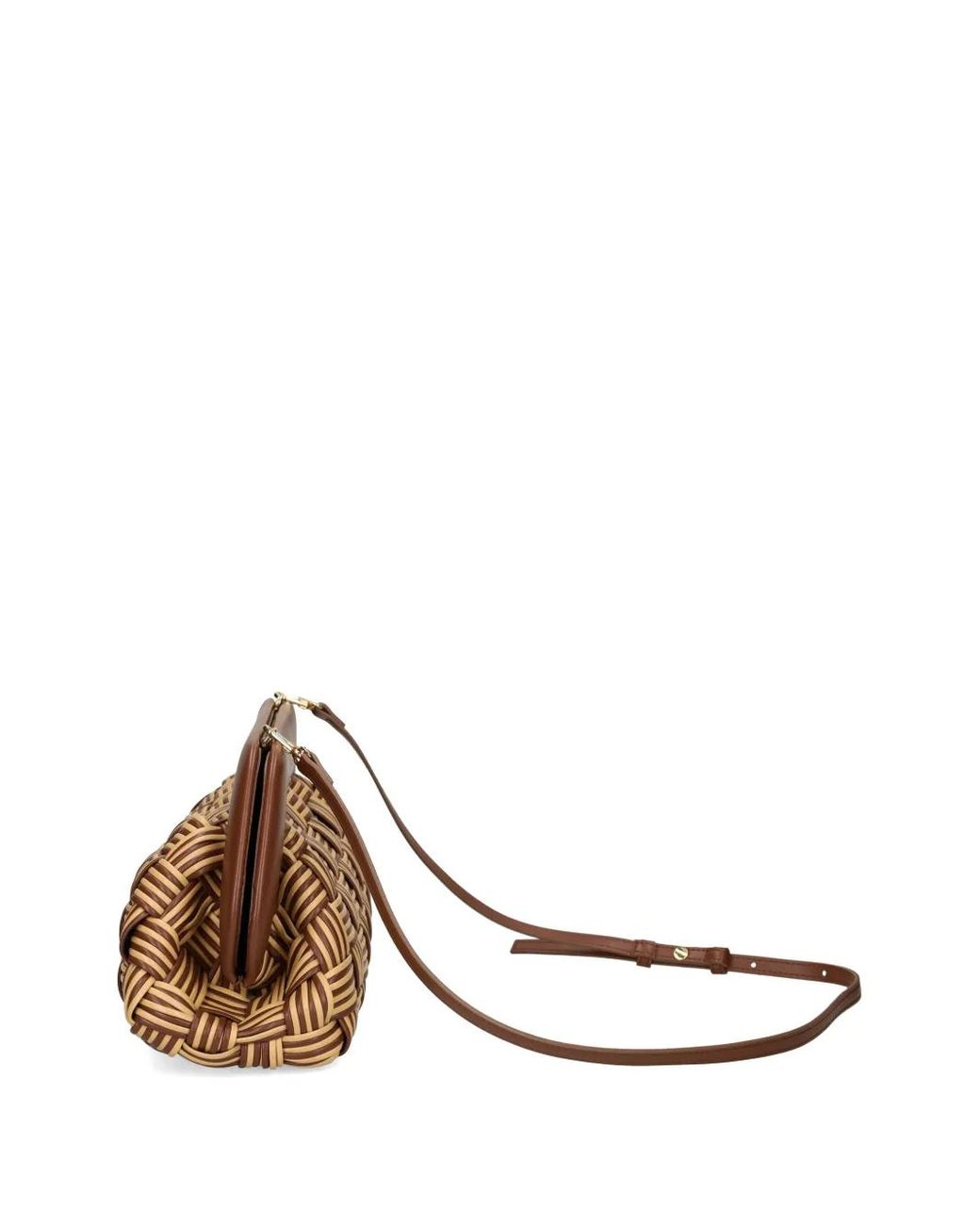 THEMOIRÈ Brown Woven Clutch Bag