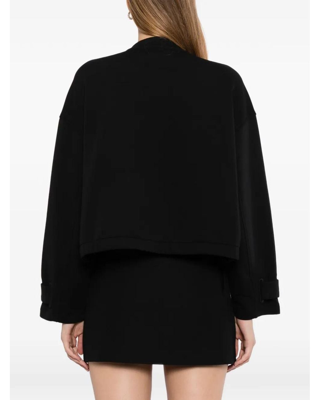 Emporio Armani Black Double-Stretch Jersey Jacket