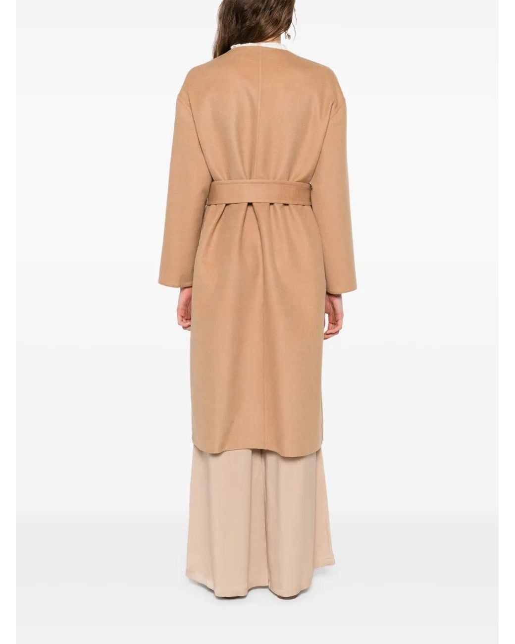 Fabiana Filippi Natural Wool Belted Coat