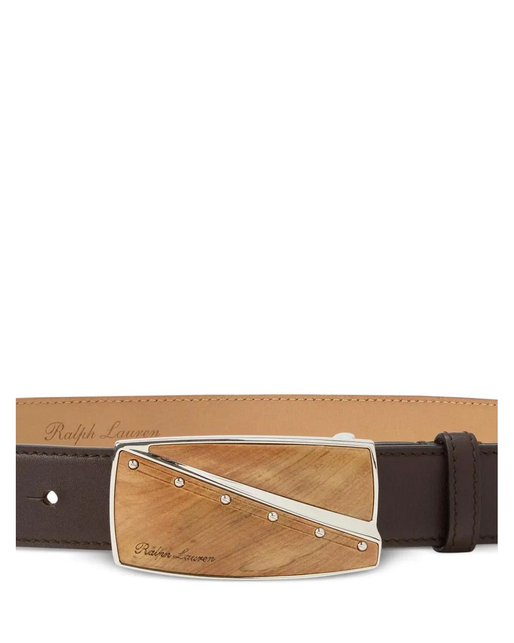 Ralph Lauren White Leather Belt