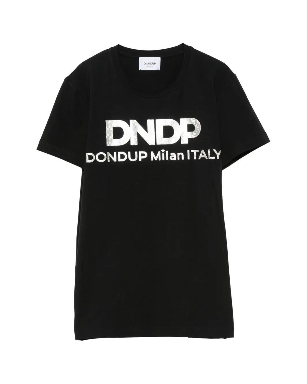 Dondup Black Logo-Print Cotton T-Shirt for men