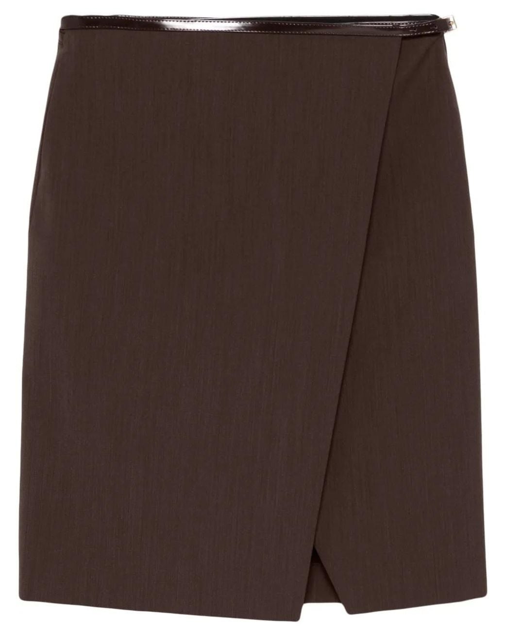 Philosophy Di Lorenzo Serafini Brown Wrap Skirt