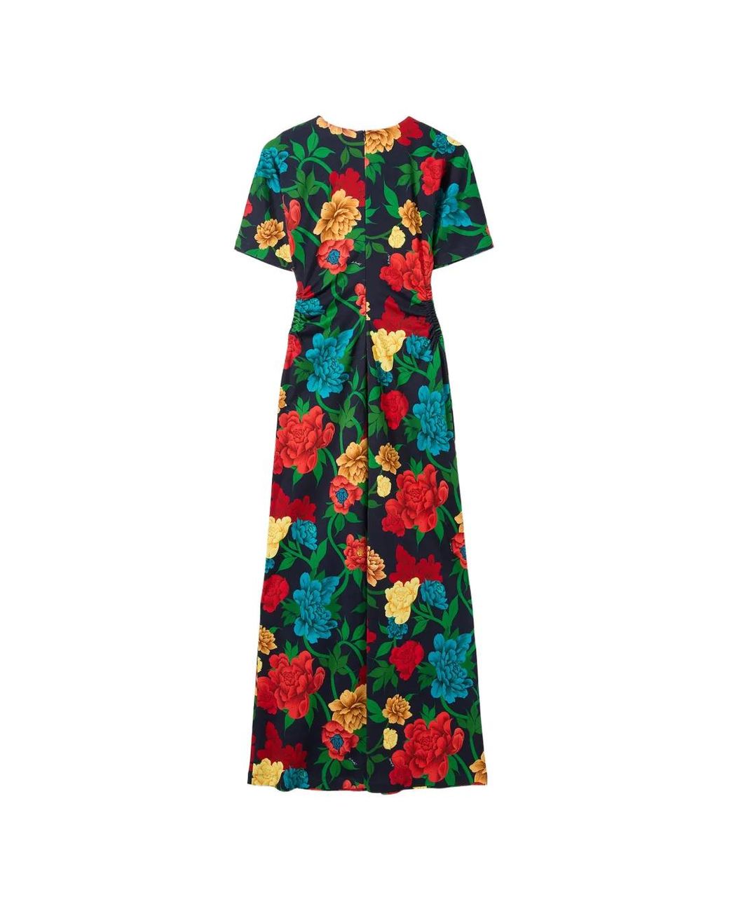LaDoubleJ White Floral Ruched Dress
