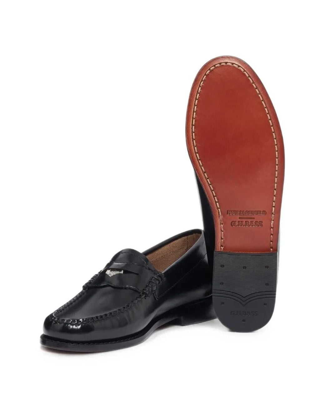 G.H.BASS White Weejuns Penny Loafers