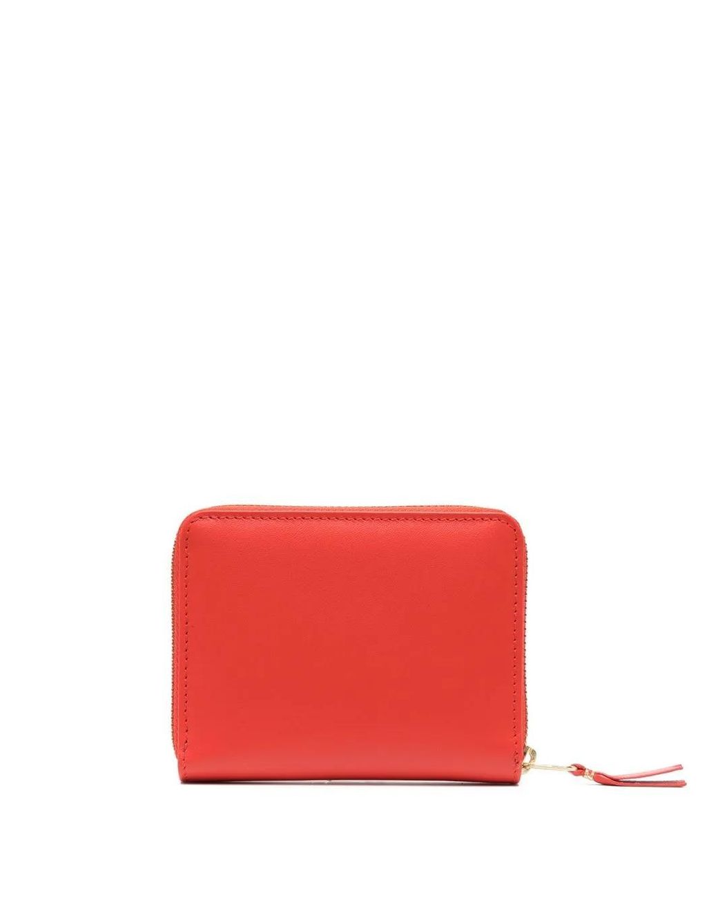 Comme des Garçons Red Zip-Up Leather Wallet for men