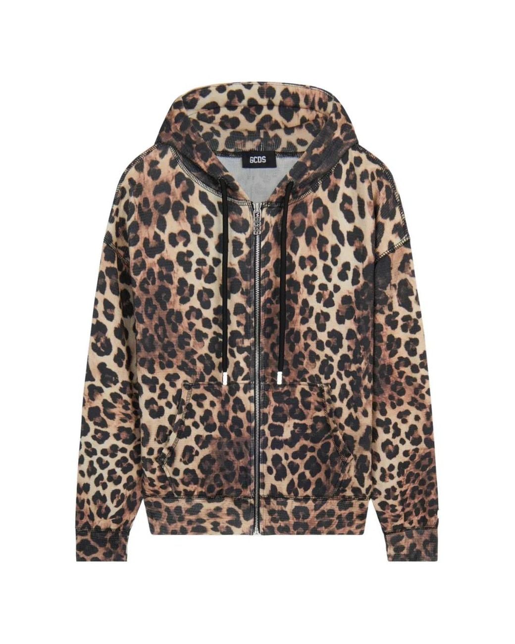 Gcds Multicolor Hoodie À Imprimé Léopard