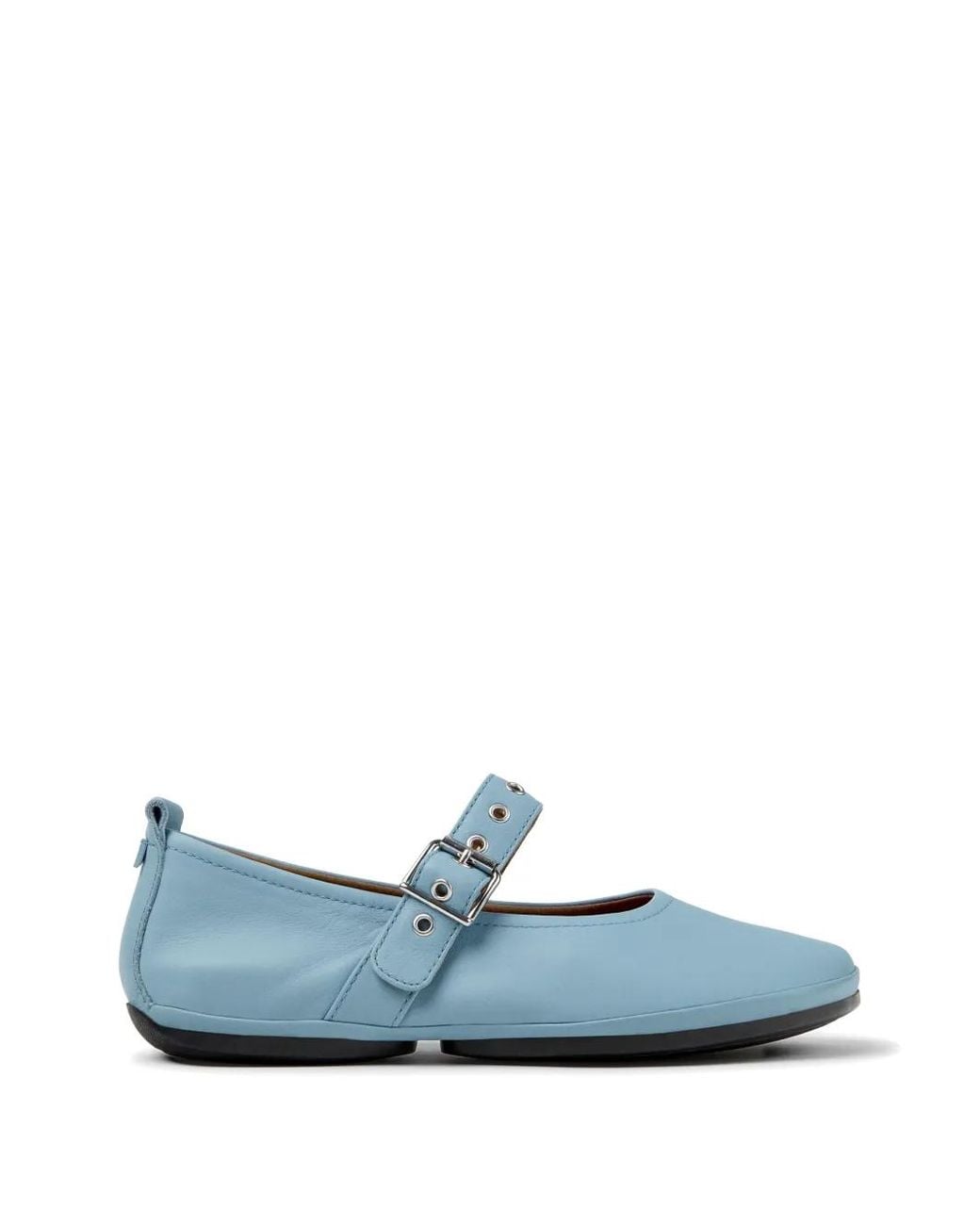 Camper Blue Right Nina Buckle-Strap Ballet Flats