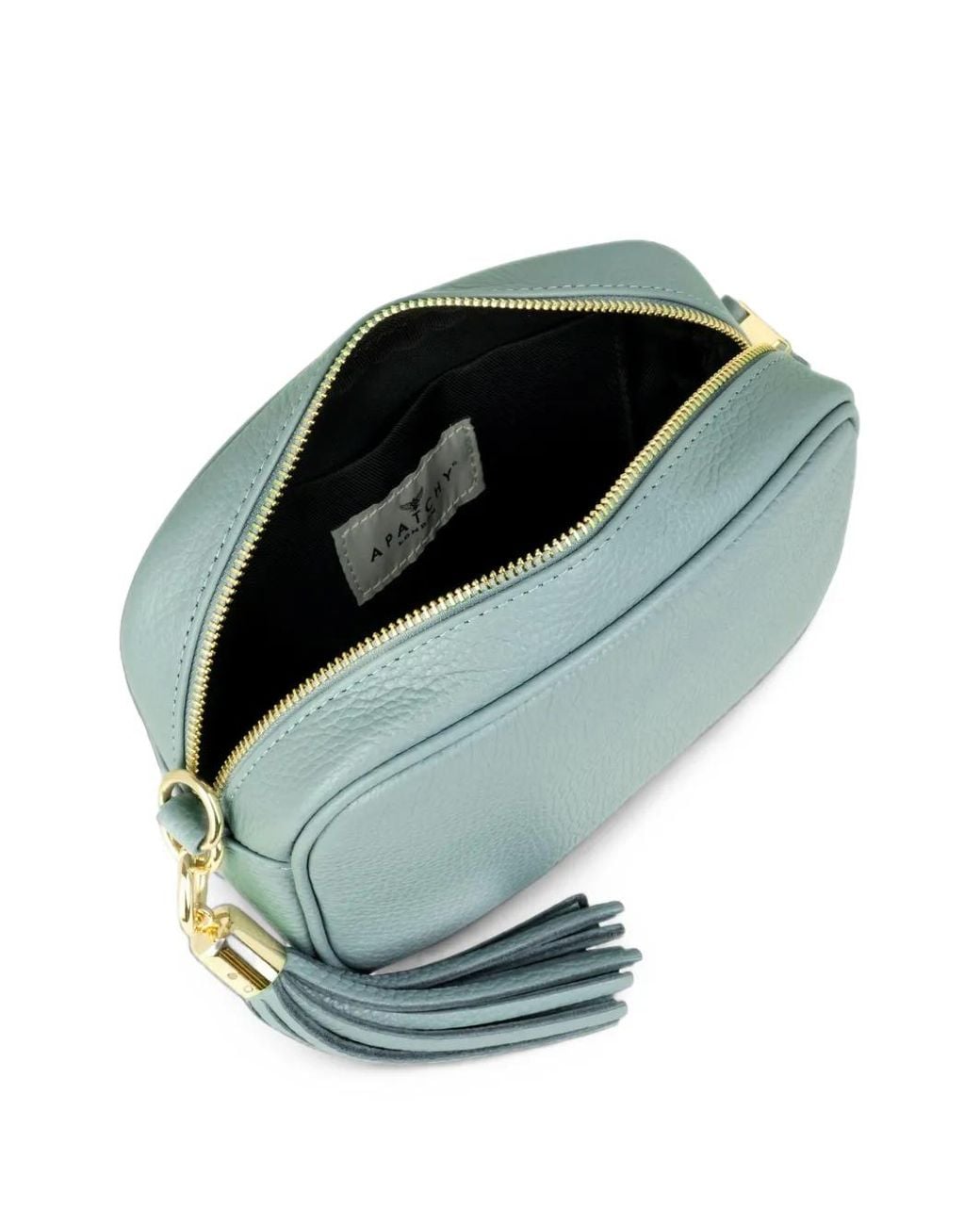 Apatchy London Blue The Tassel Leather Crossbody Bag