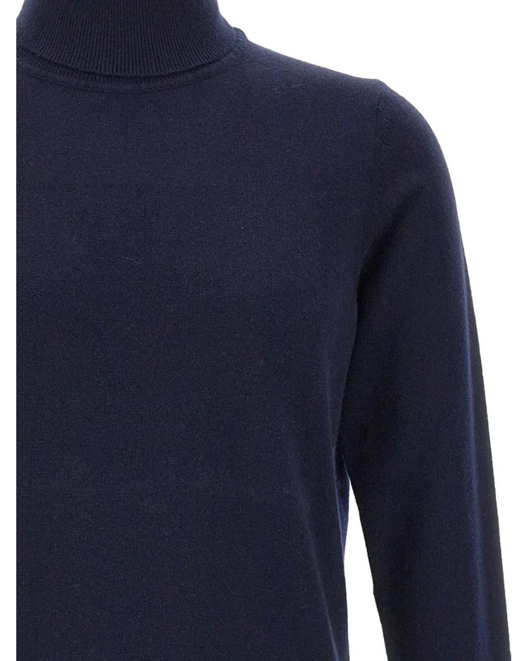 Kangra Blue Ribbed Cashmere Sweater for men