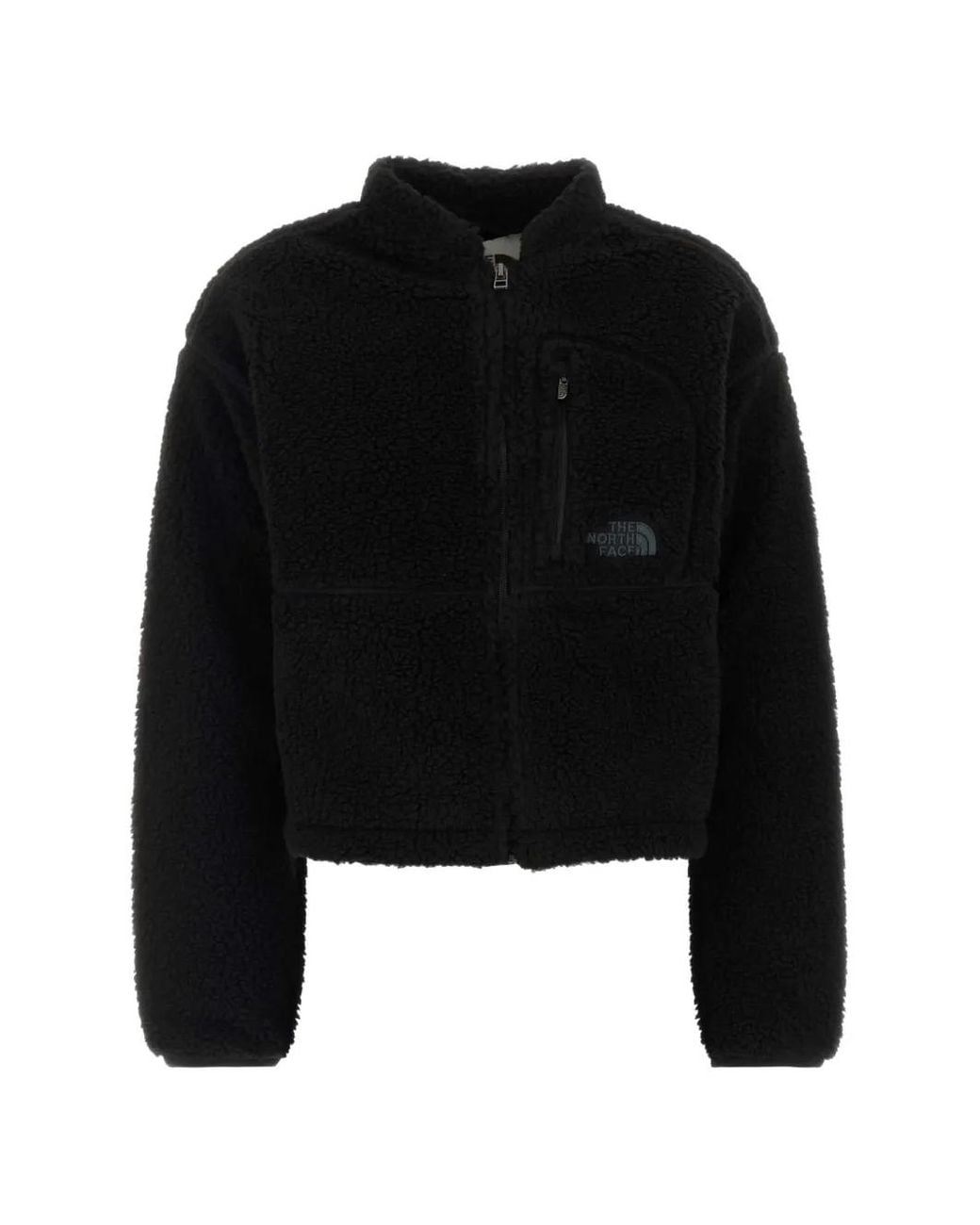 The North Face Black Teddy-Texture Zip-Up Jacket
