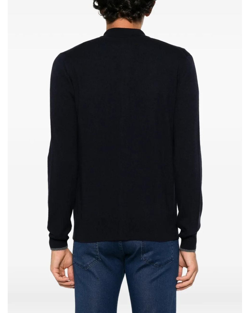 Alpha Studio Black Button-Up Pocket-Detail Shirt for men