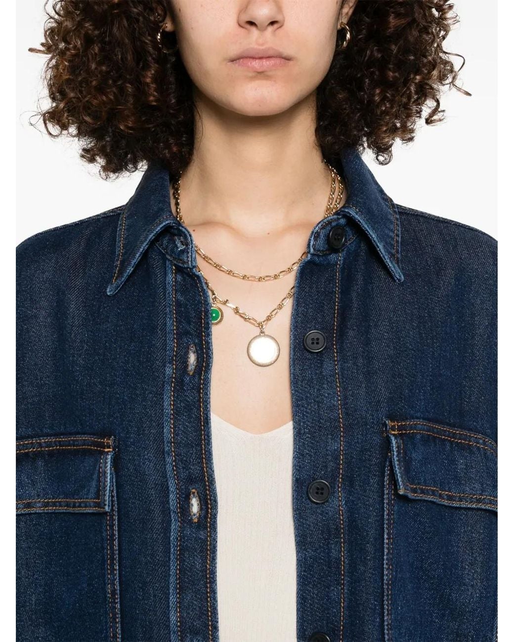 P.A.R.O.S.H. Blue Denim Shirt