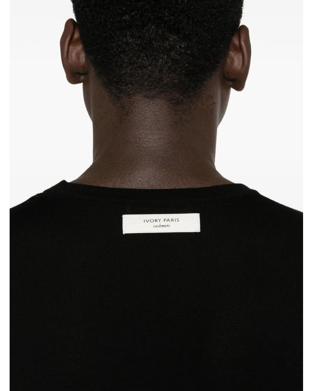 IVORY PARIS Black Pull À Col Rond for men