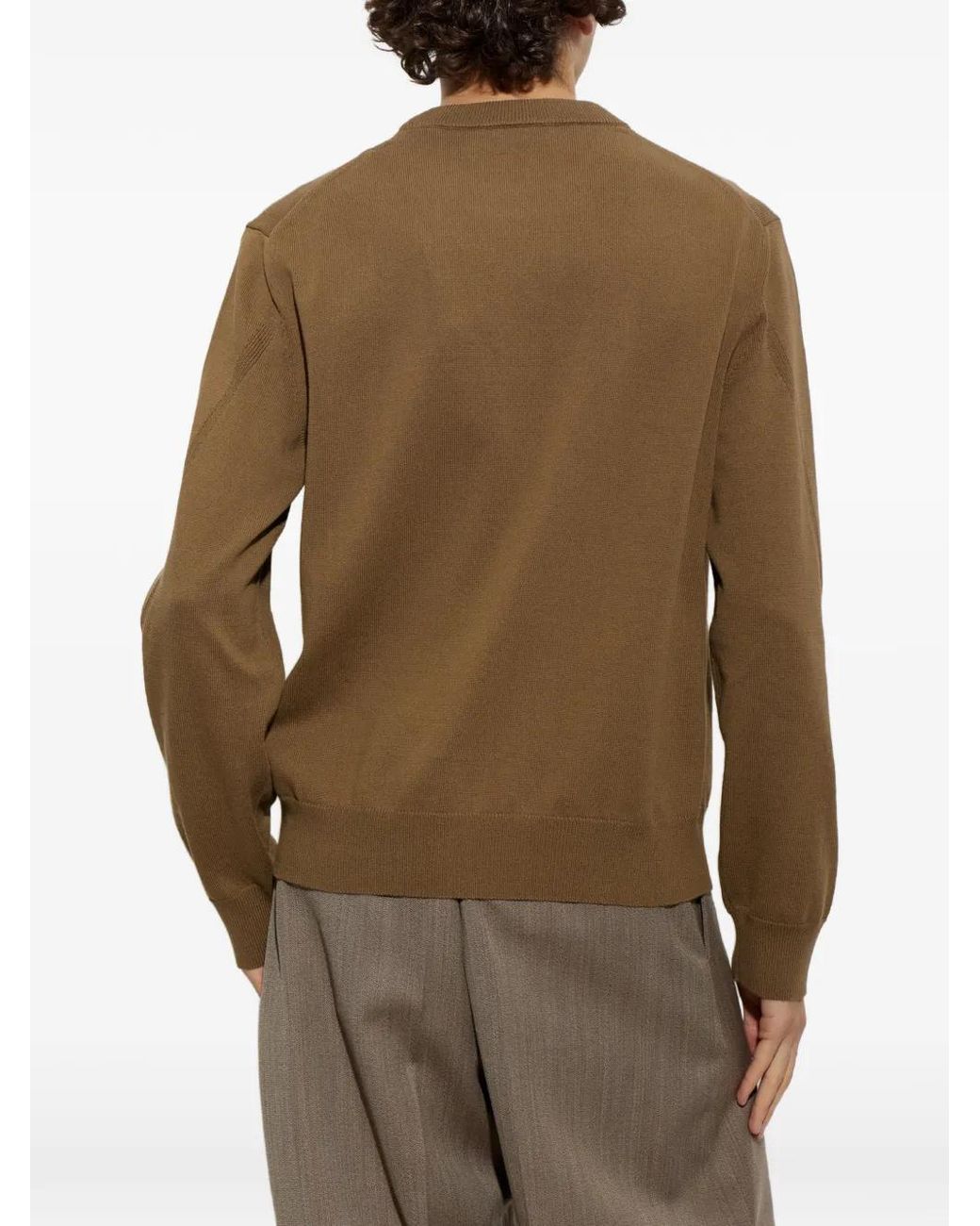 Givenchy Green Pull Couture Seam En Maille À Logo for men