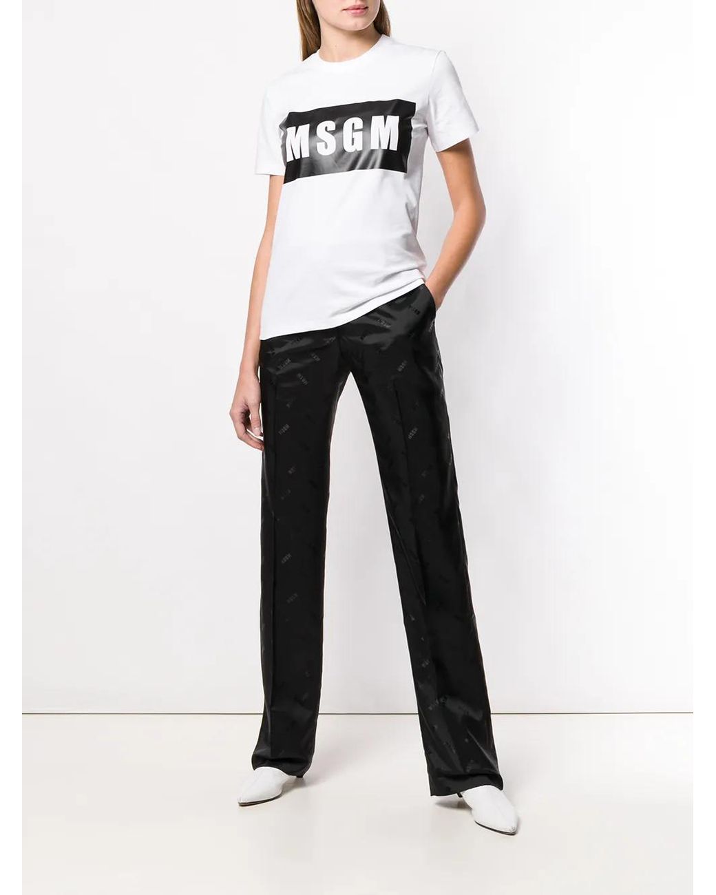 MSGM White Logo T-Shirt