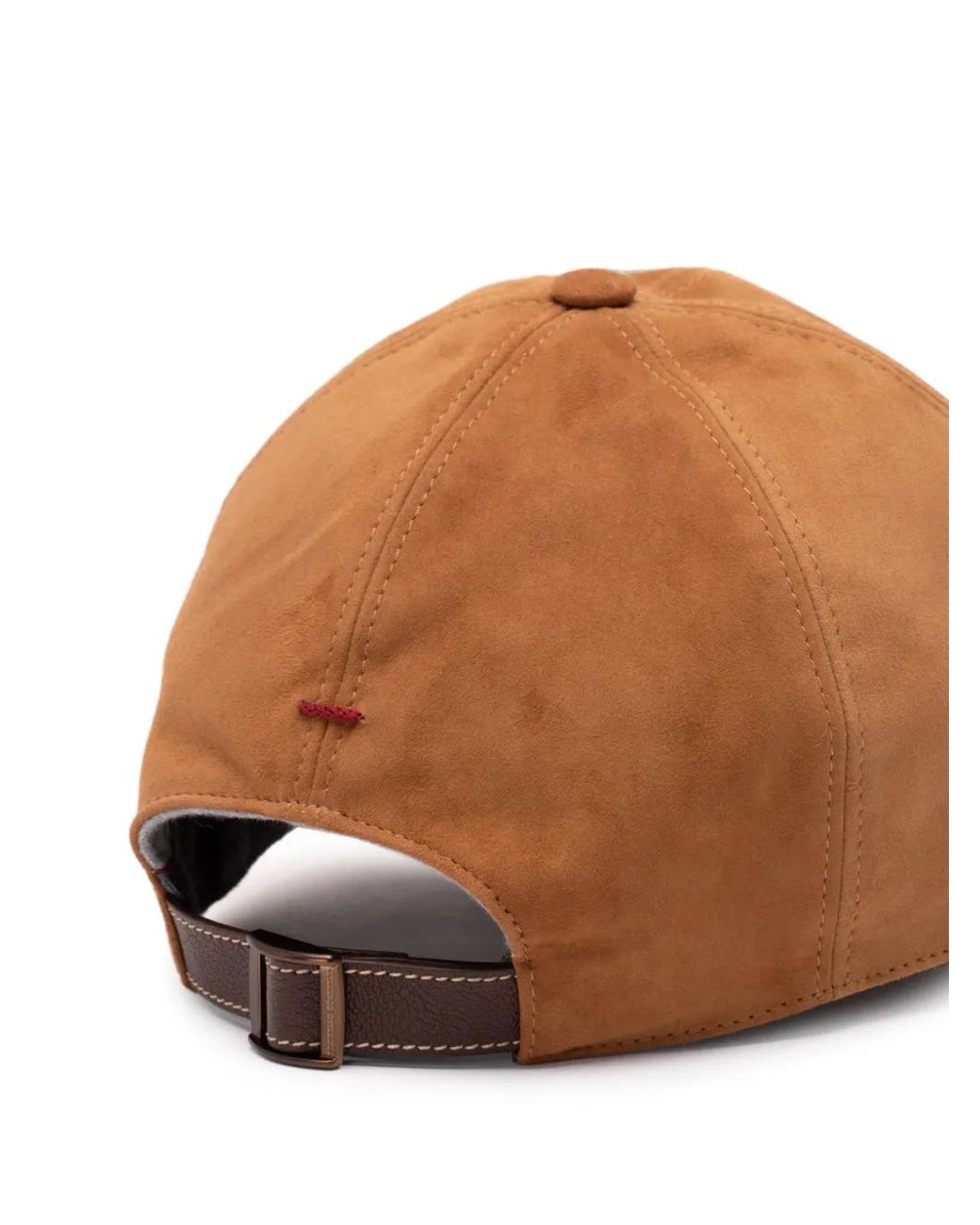 Brunello Cucinelli Brown Casquette À Logo Brodé for men