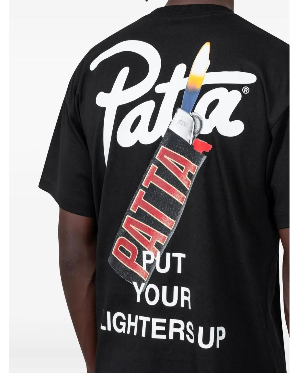 PATTA Black Lighters Family T-Shirt for men