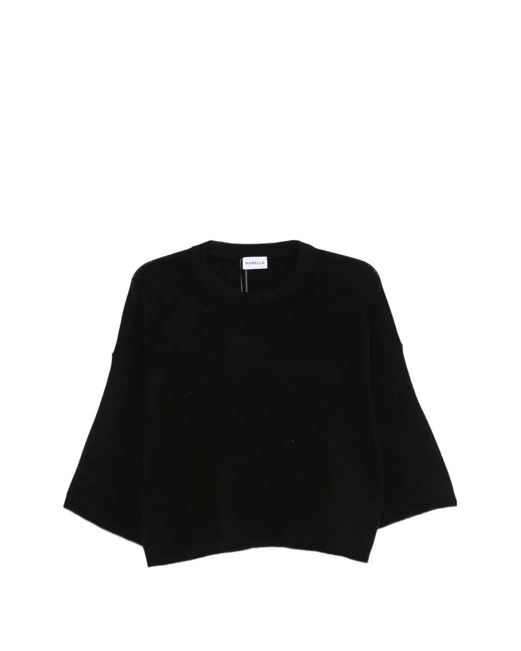 Marella Black Mllordine Round-Neck Sweater
