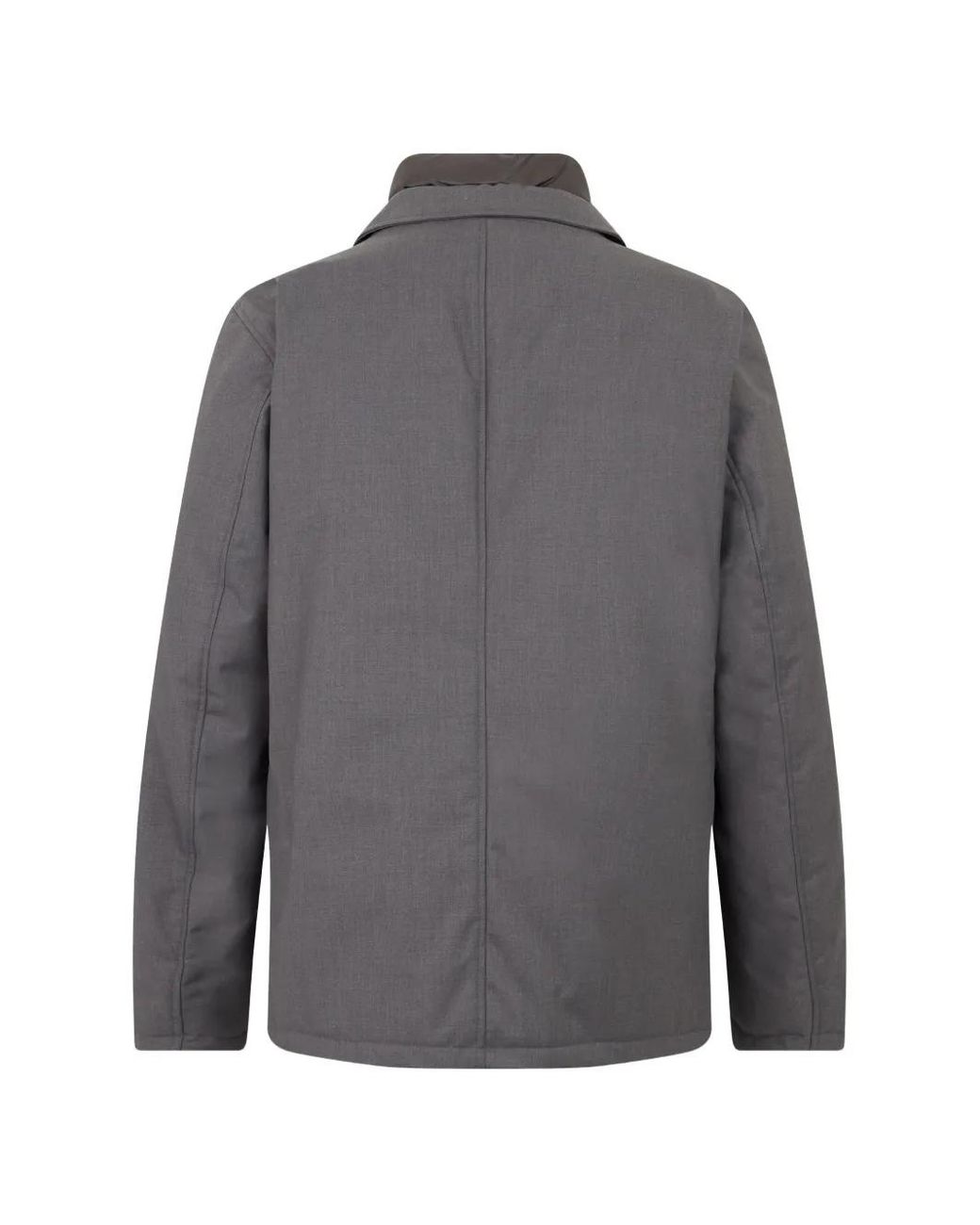 Herno Gray Padded-Insert Notched-Lapel Jacket for men