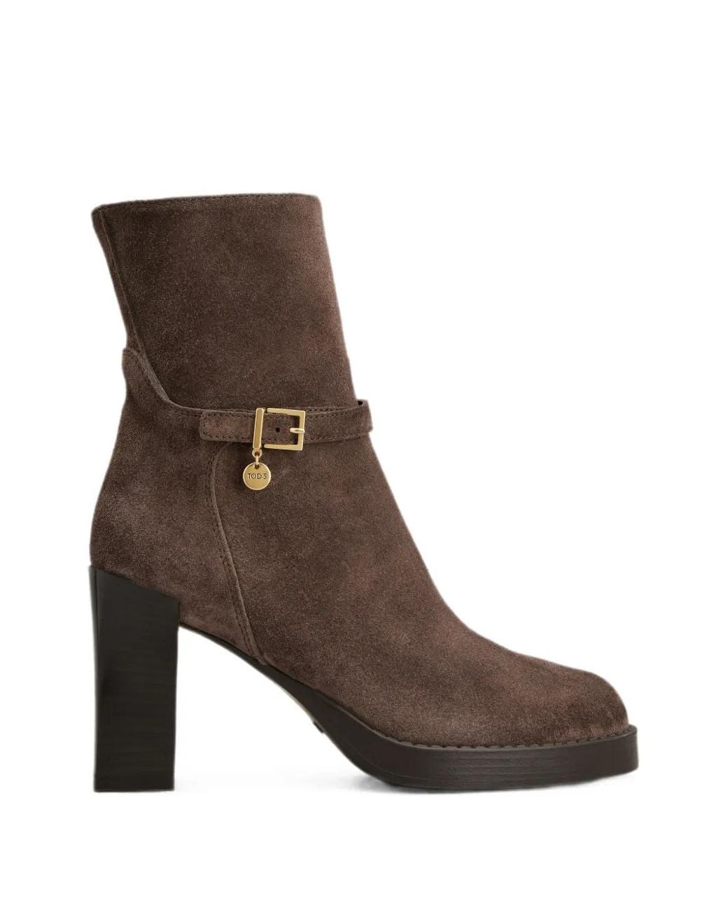 Tod's Brown Buckle-Detail Gomma Ankle Boots