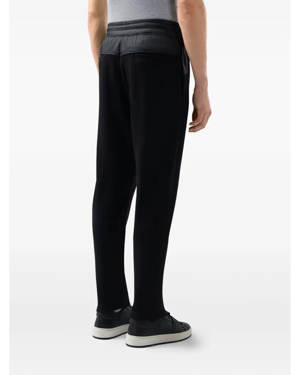 Gcds Black Drawstring Panelled Pants for men