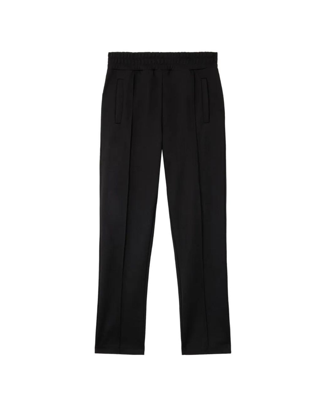 Palm Angels Black Back Curved Logo Track Trousers for men