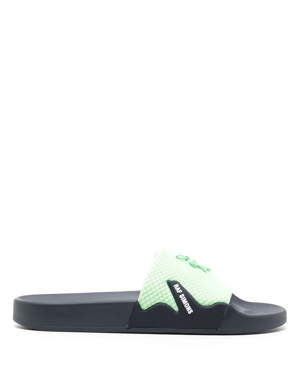 Raf Simons Green Astra Logo Slides for men