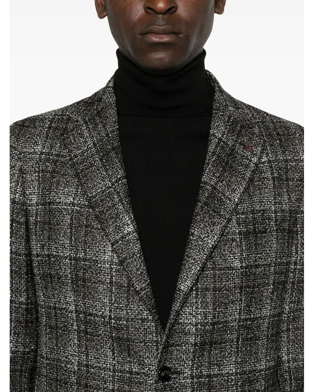 Tagliatore Tweed Blazer in het Black voor heren