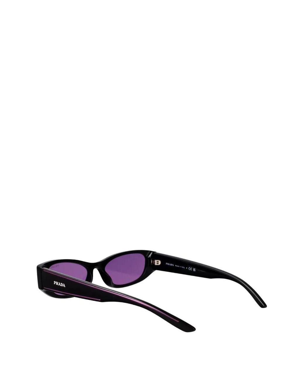 Prada Purple Rectangular-Frame Sunglasses