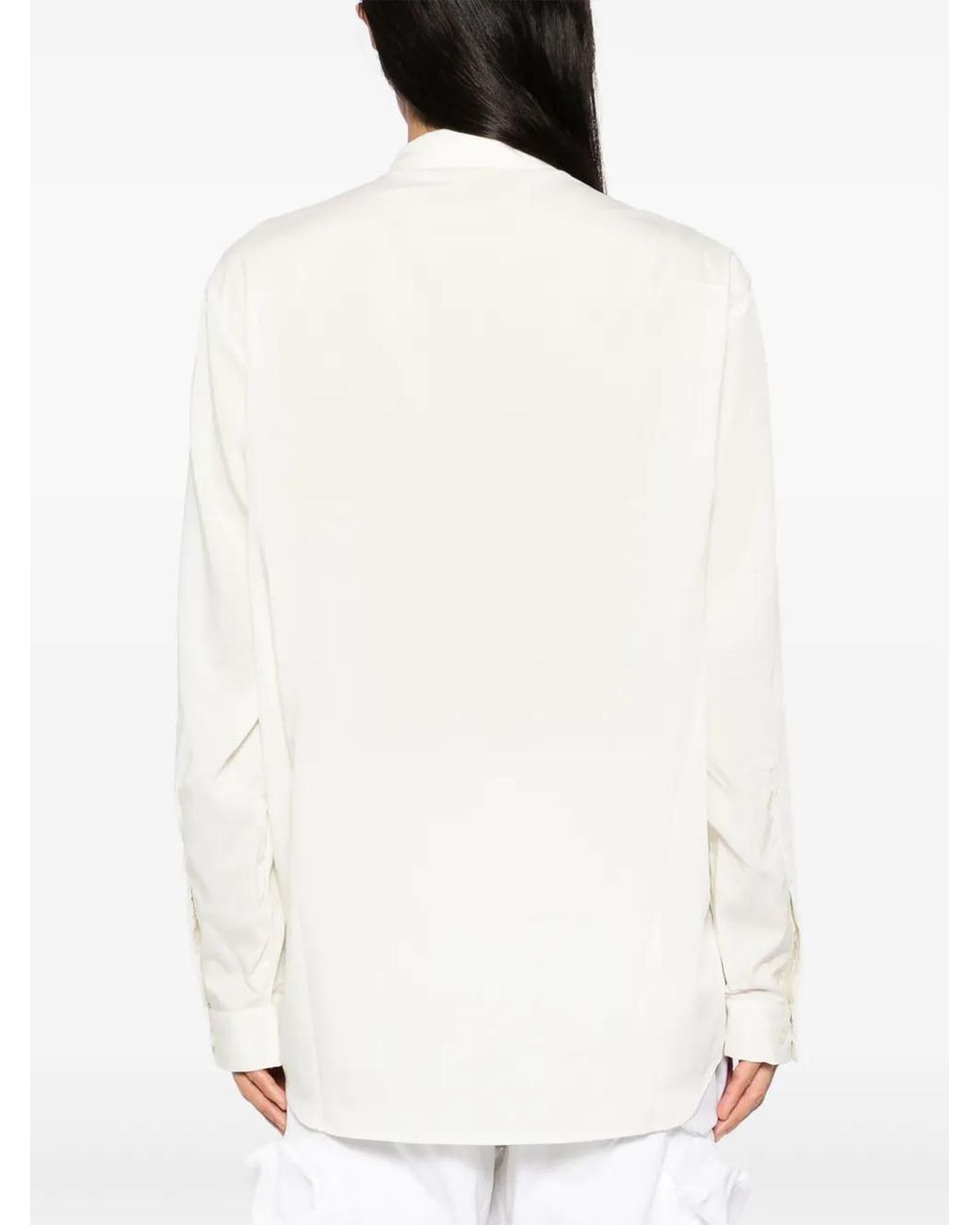 Post Archive Faction PAF White Paneled-Design Shirt for men