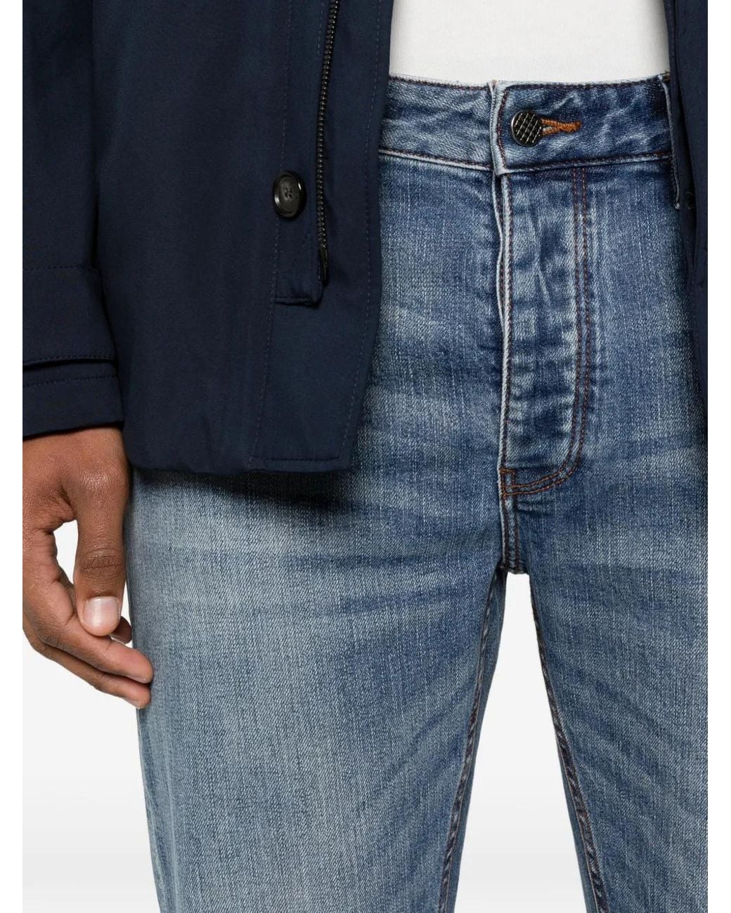Emporio Armani Blue J75 Slim-Fit, 8.6-Oz Comfort Stretch-Denim Jeans for men