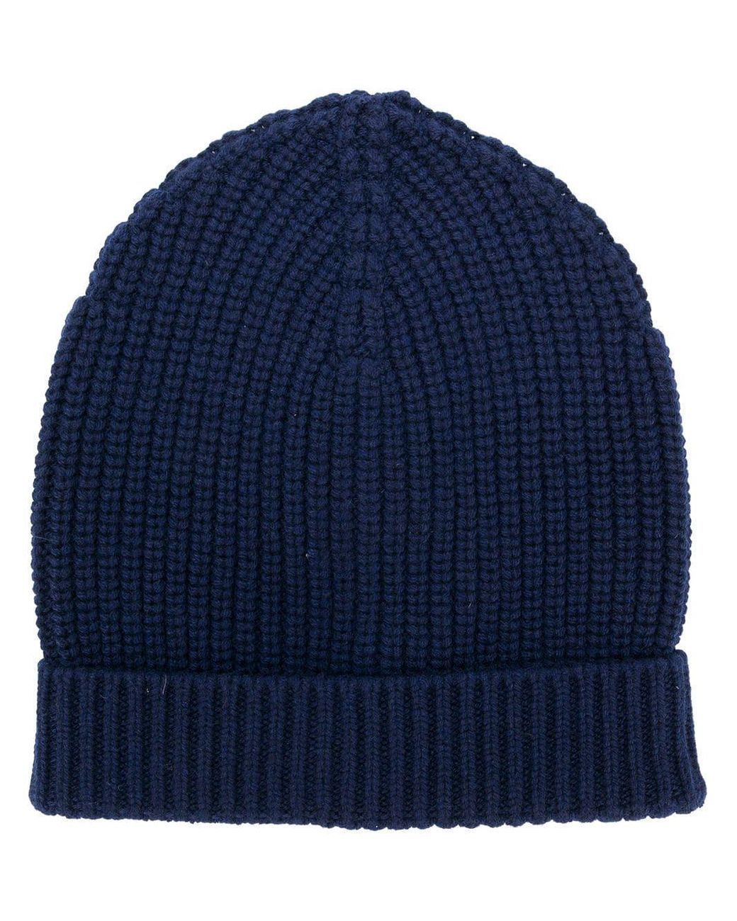 Dolce & Gabbana Cashmere Ribbed Knit Beanie in Blue for Men - Lyst