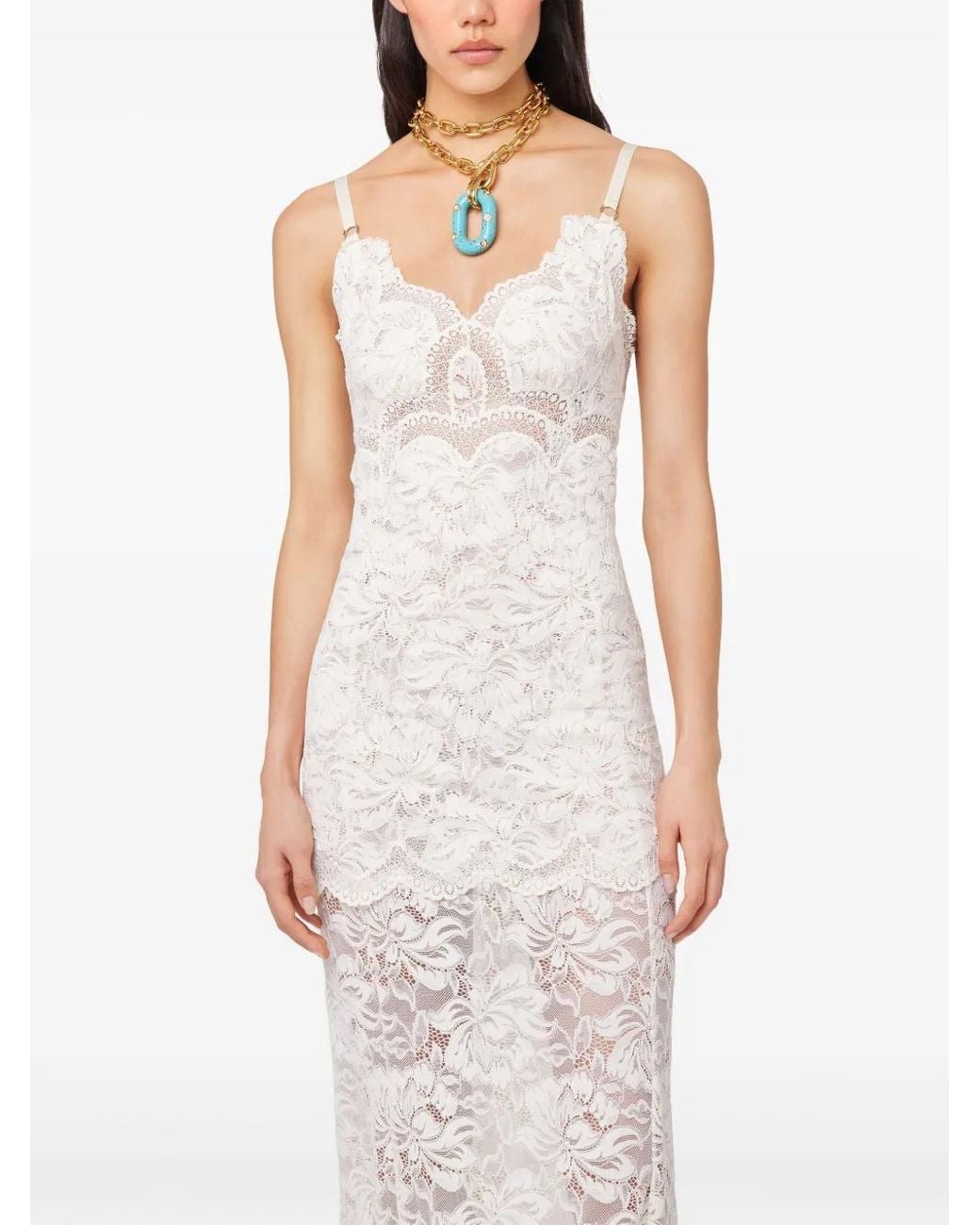 Rabanne White Lace Maxi Dress