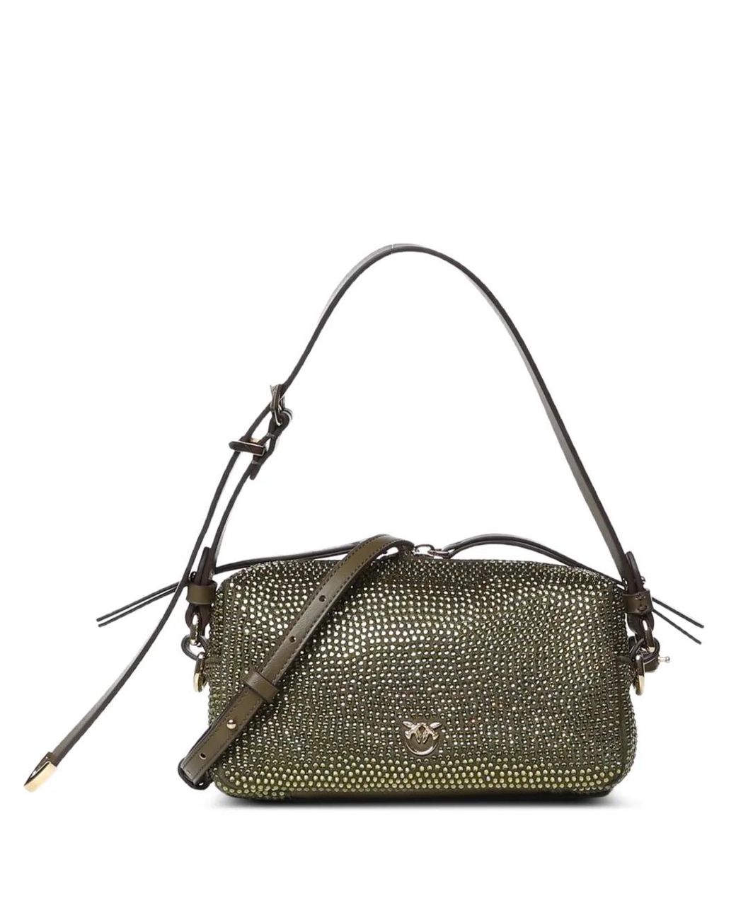 Pinko Metallic Rhinestone-Embellished Shoulder Bag
