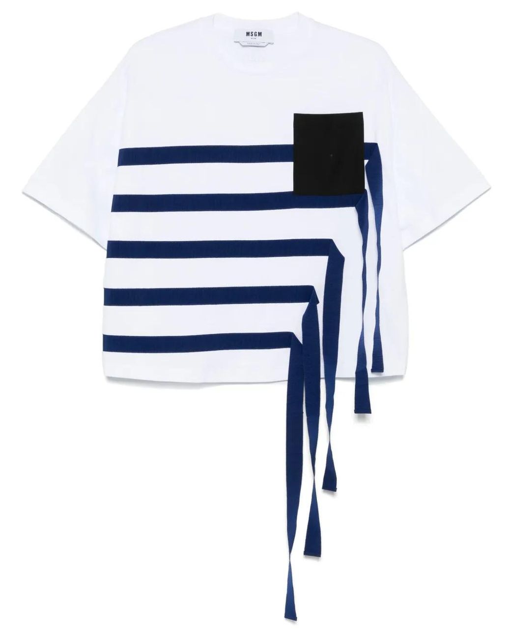 msgm-white-Strap-Detail-T-