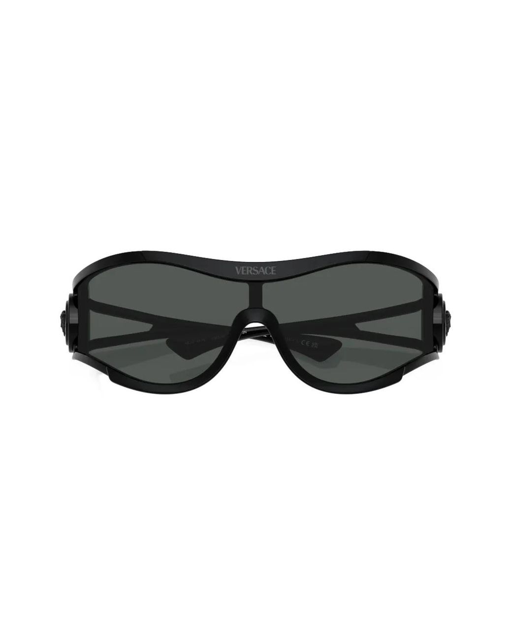 Versace Black Medusa Plaque Shield-Frame Sunglasses
