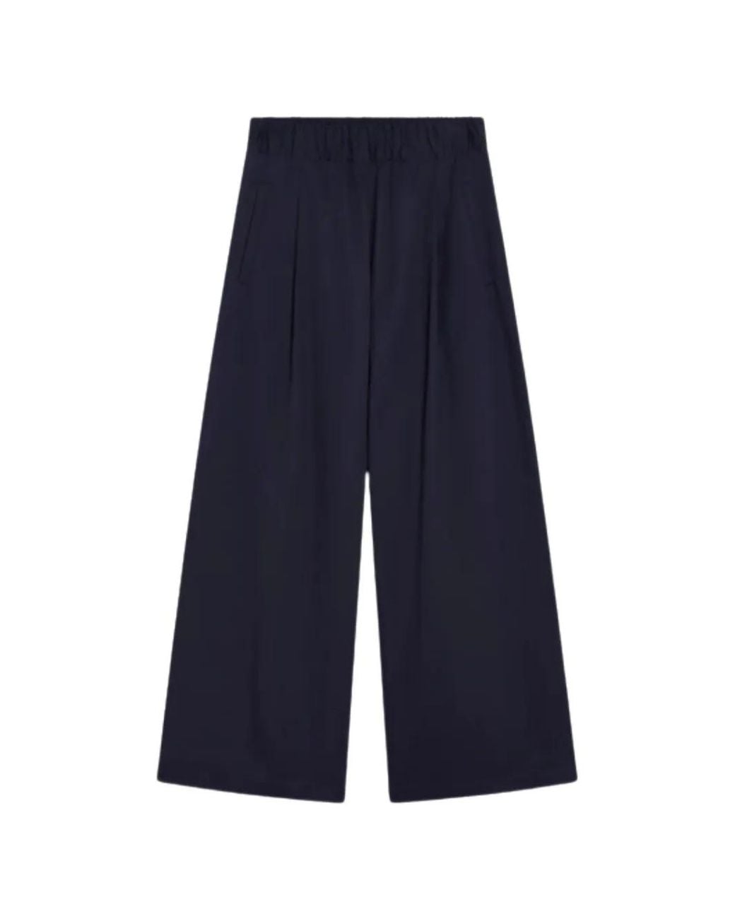 Semicouture Blue Side-Pocket Palazzo Pants