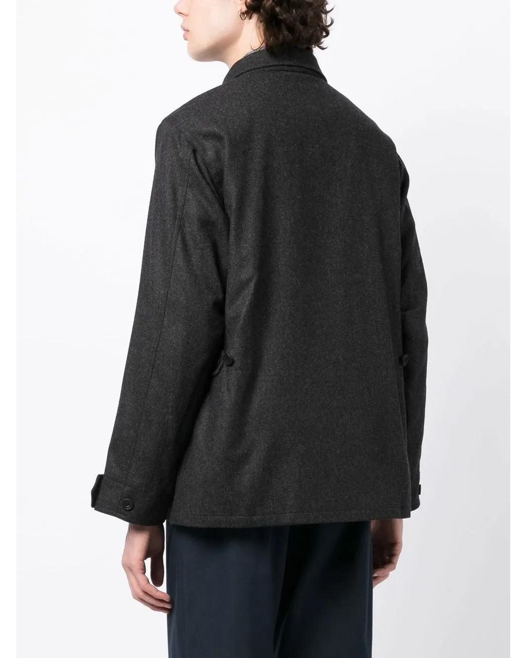 The Power for the People Black Long-Sleeve Cargo Jacket for men