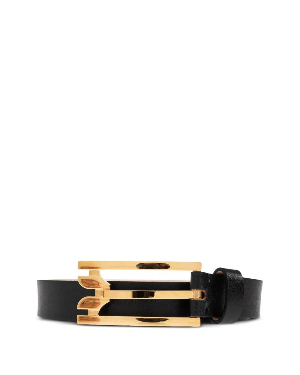 Victoria Beckham White Vitello Leather Belt