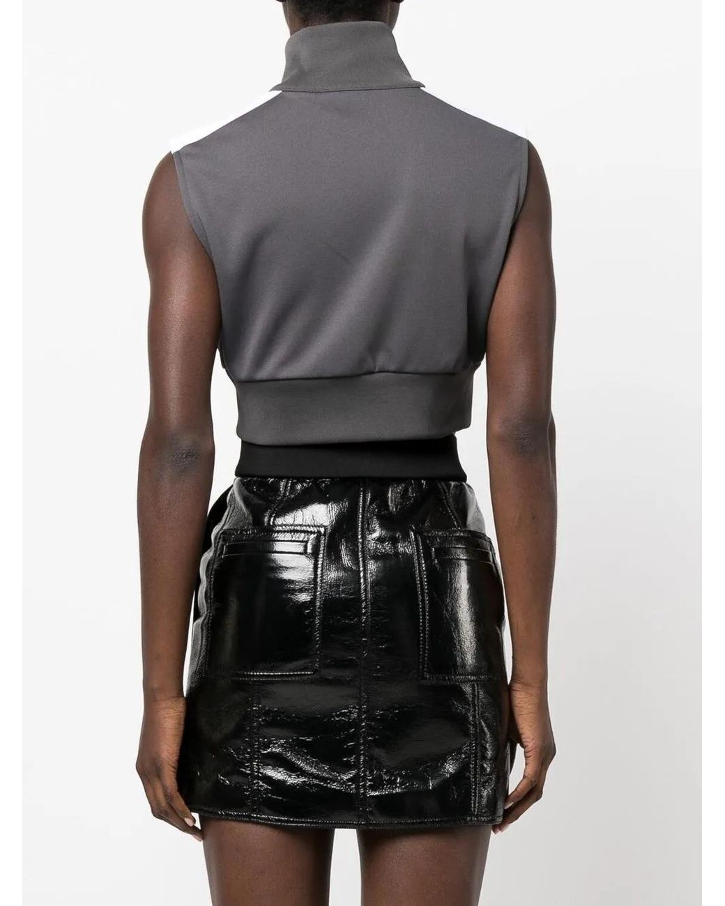 Palm Angels Black Logo-Print Zip-Up Vest