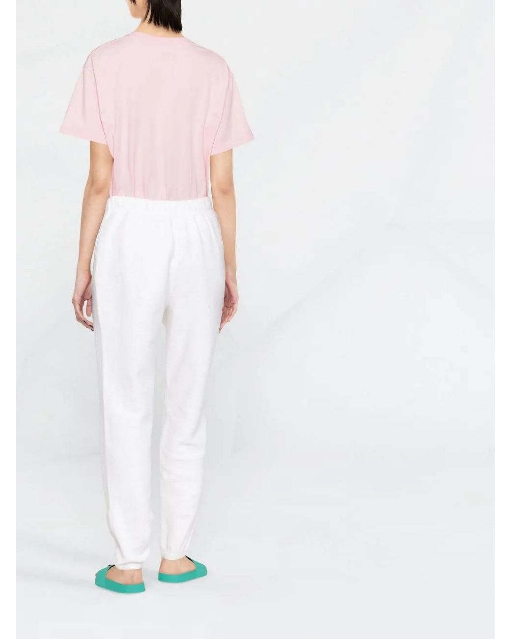 Re/done White Tapered-Leg Track Pants