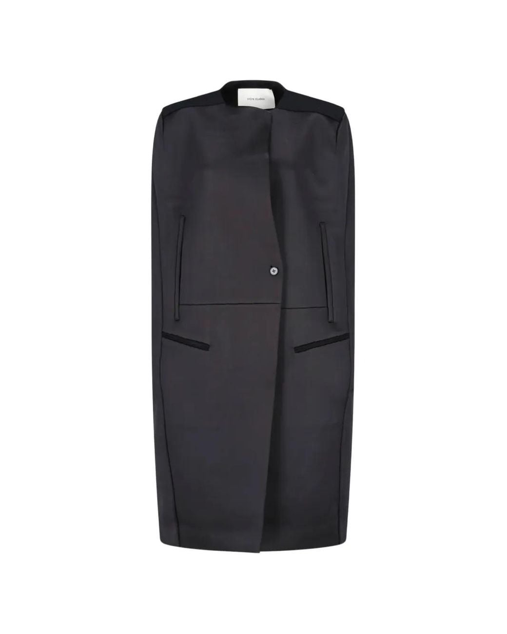 Entire studios Blue Belted-Back Cape