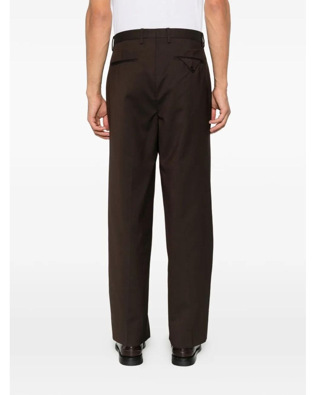 Briglia 1949 White Marguttas Pleated Straight-Leg Trousers for men