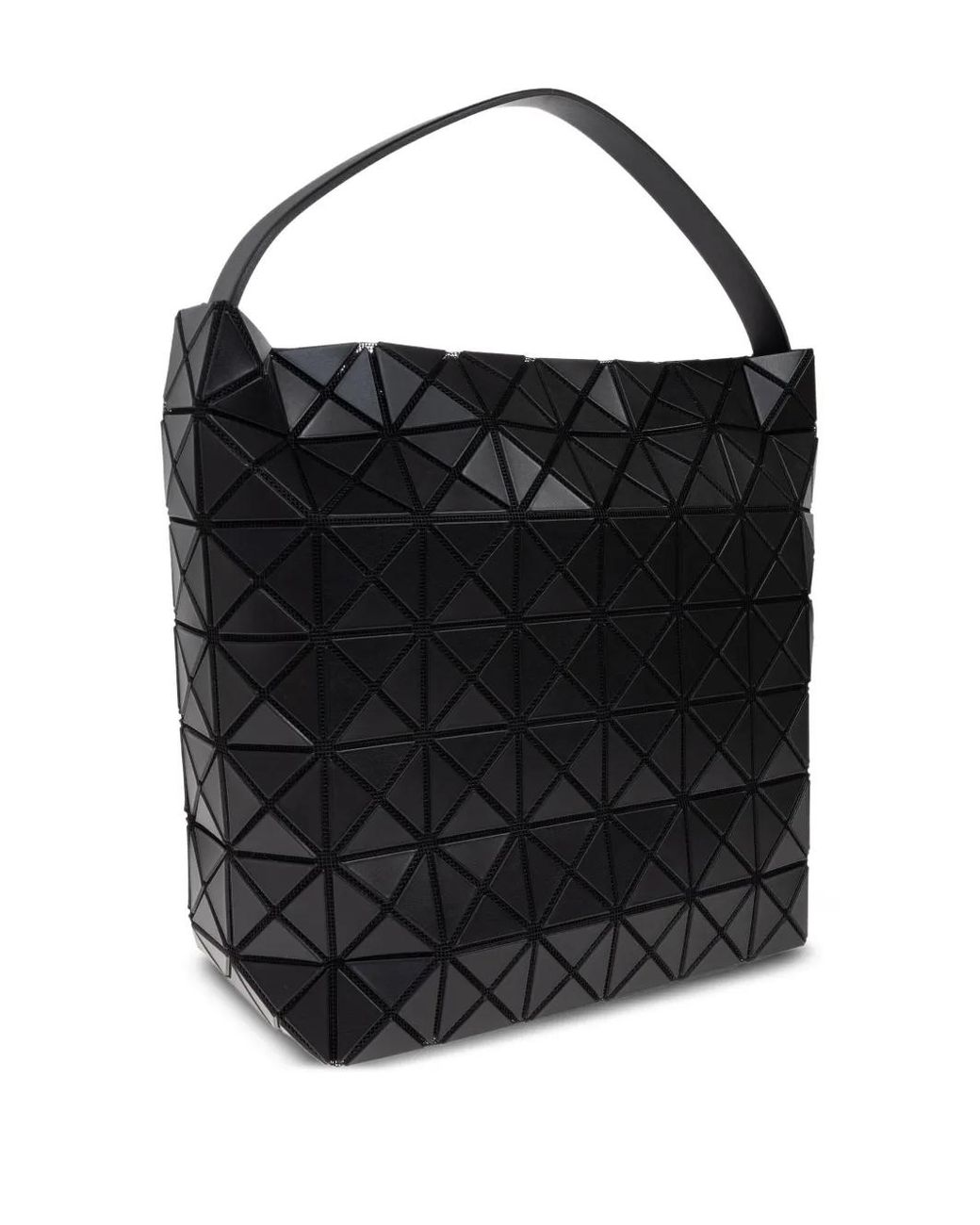 Issey Miyake Black Small Geometric-Pattern Tote Bag