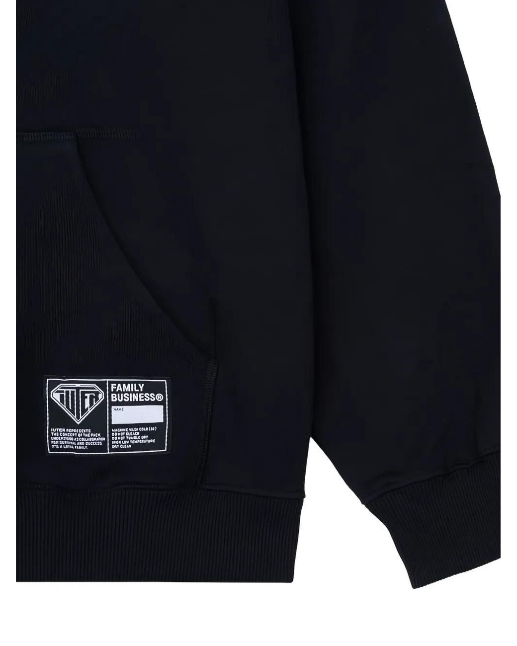 Iuter Black Logo-Patch Drawstring Hoodie for men