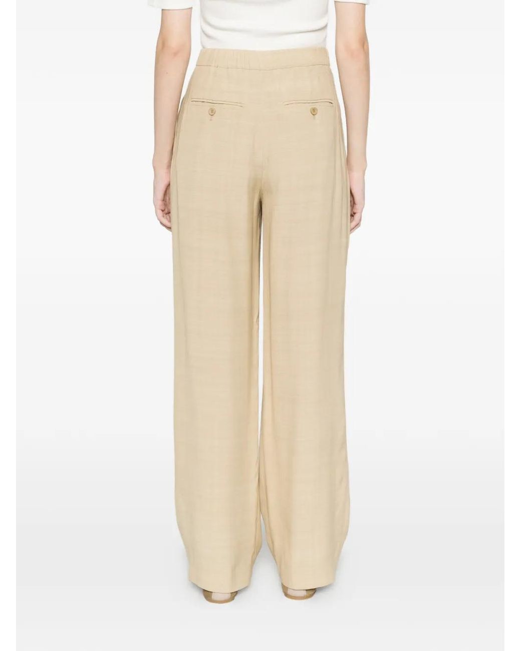 Herno White Pantalon À Taille Élastiquée