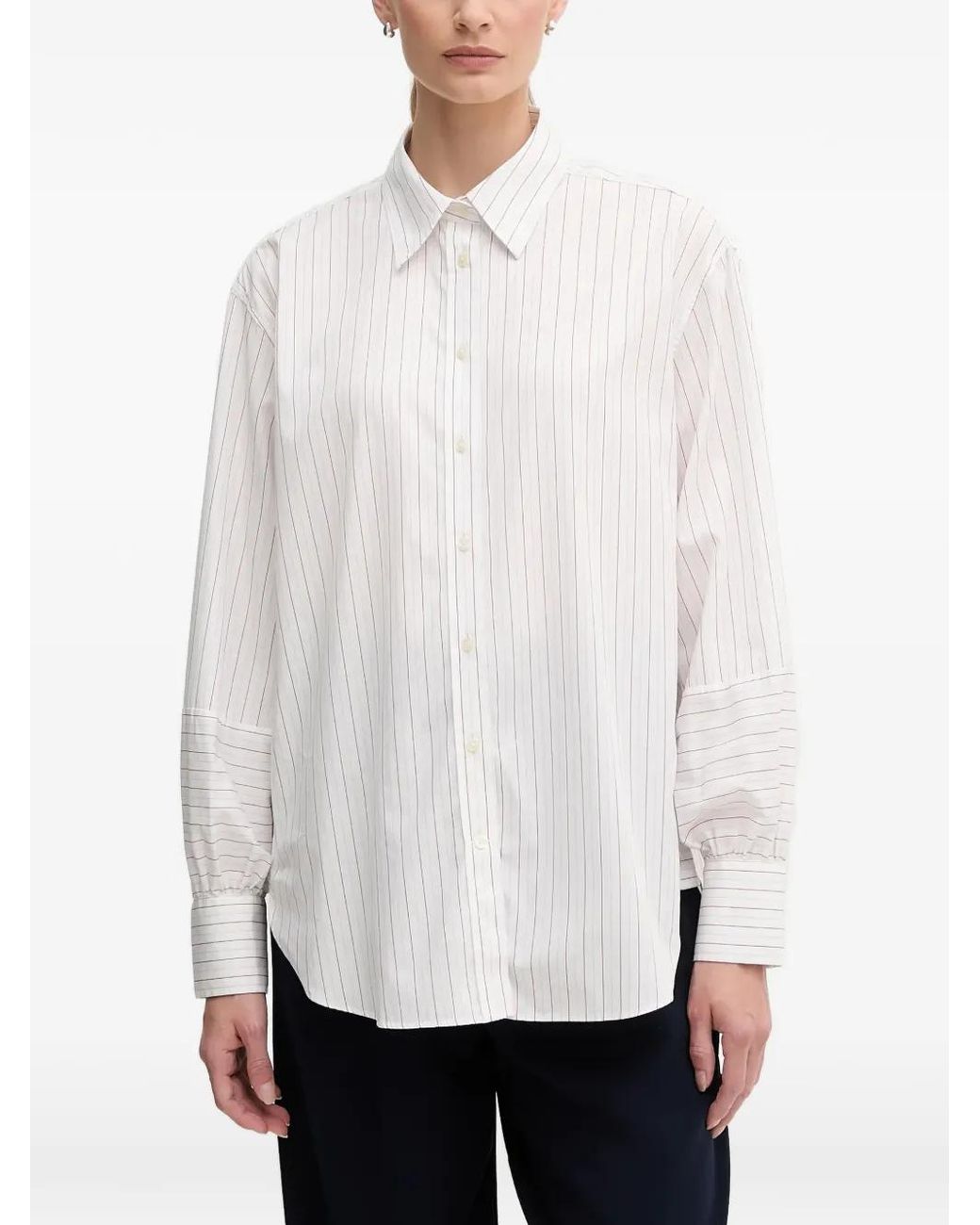 Gant White Striped Buttoned Shirt