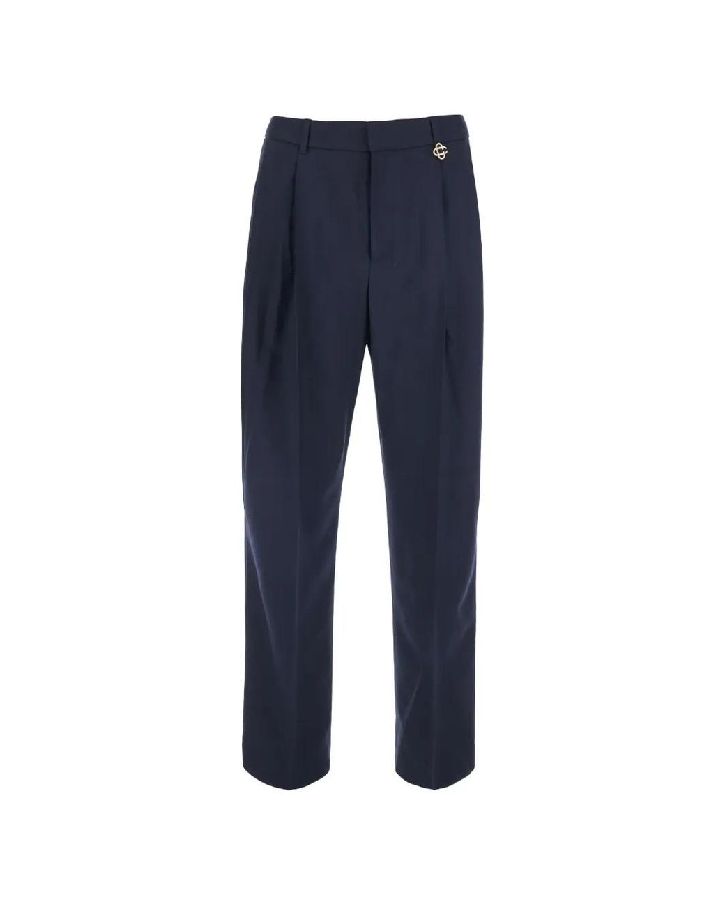 Casablanca Blue Pleated Wool Trousers for men