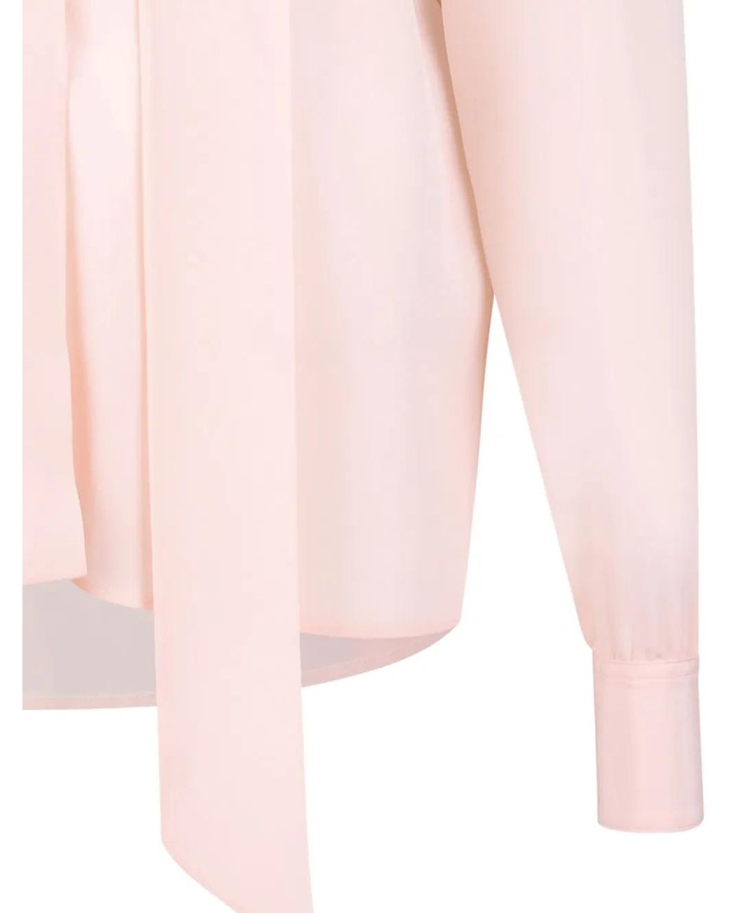 Tom Ford Pink Neck-Tie Silk Blouse