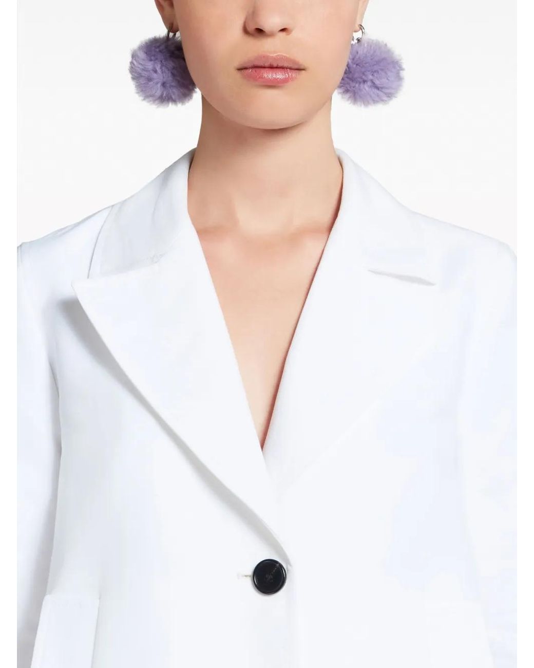 Marni Flared Blazer in het White